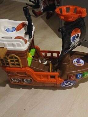 Vtech Treasure Seekers Pirate Ship Boat Foldout Playset + 2 Figures Toy W/Wheels